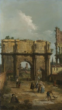 Canaletto Painting - rome the arch of constantine 1742 Canaletto